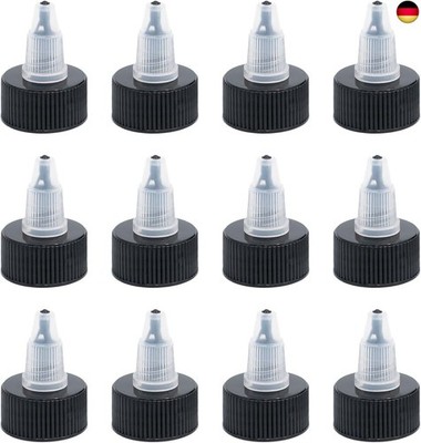 Leather Hero Black & Natural Twist Top Caps, Flaschenverschluss Größe (