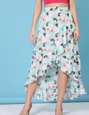 Multi Color Wrap Skirt for Women XS Size