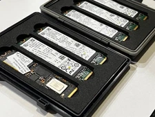 BULK LOT of 6- Micron/SKhynix PCIe NVMe 1 TB (x6) m.2 SSD 2280 hard drives +CASE