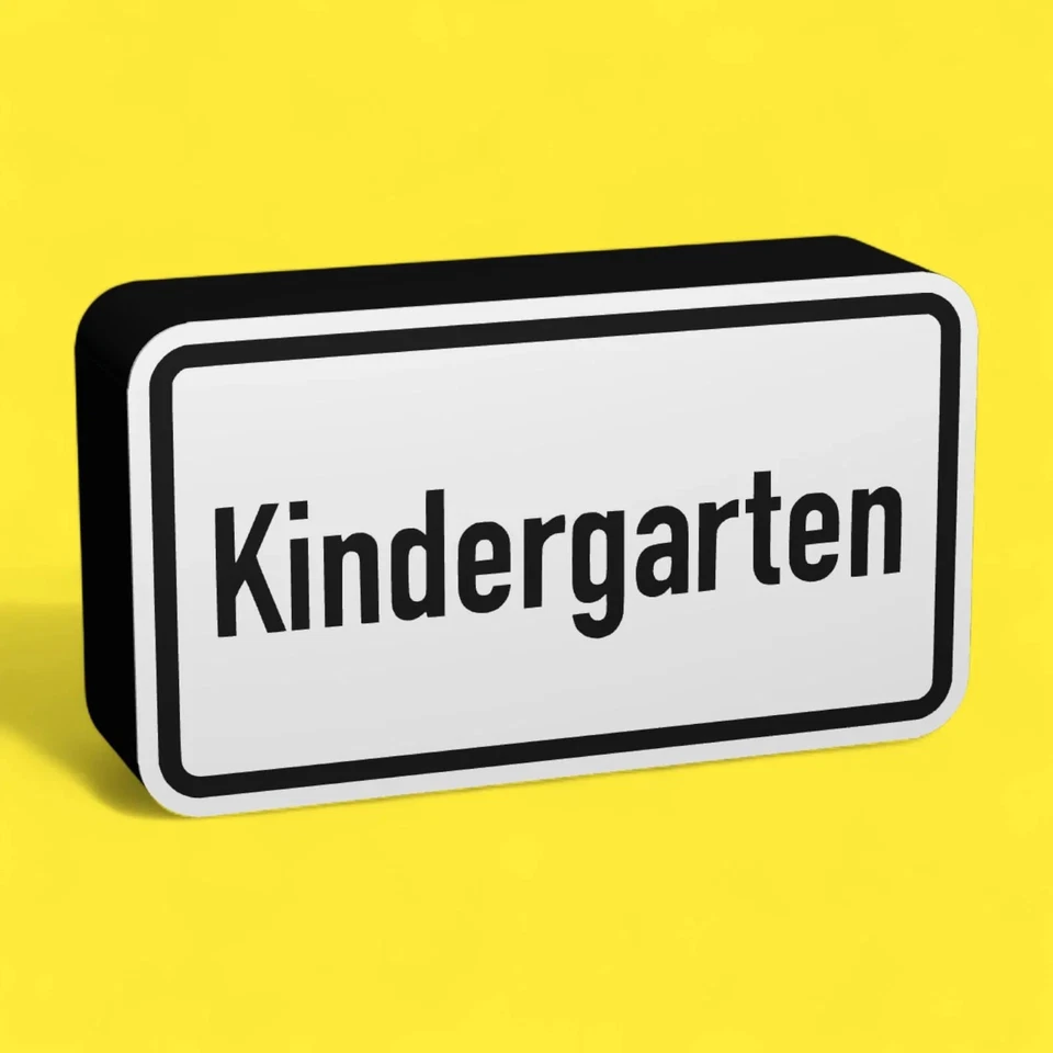 Kindergarten Verkehrsschild - LED Leuchtbox