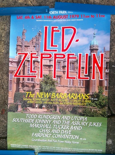 LED ZEPPELIN Knebworth 1979 poster 30 x 20 - 1999 repro limited numbered