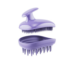2-in-1 Scalp Scrubber Shampoo Brush Dual Bristle Hair Massager Wet Dry Care