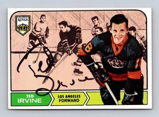 Ted Irvine Authentic Autographed 1968-69 Topps Los Angeles Kings RC Rookie Card. rookie card picture