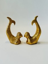 Vintage Pair of 1960’s Lan Bar Gold Plated Mermaid Wall Hooks