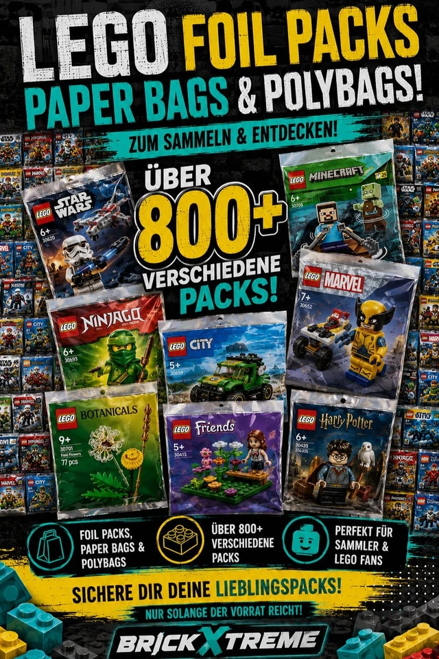 Dienstags ist BrickXTreme Time - Foil Packs , Paper Bags , Polybags