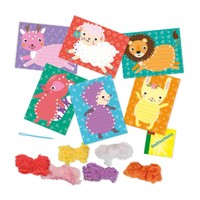 Ses Creative Flauschige Tiere Sticken Set Verschiedene Farben Kreativspielzeug