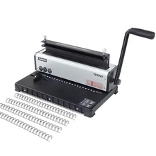TD1222 Wire Binding Machine - 2:1 Pitch, Rectangular Holes, 220 Sheet Binding...