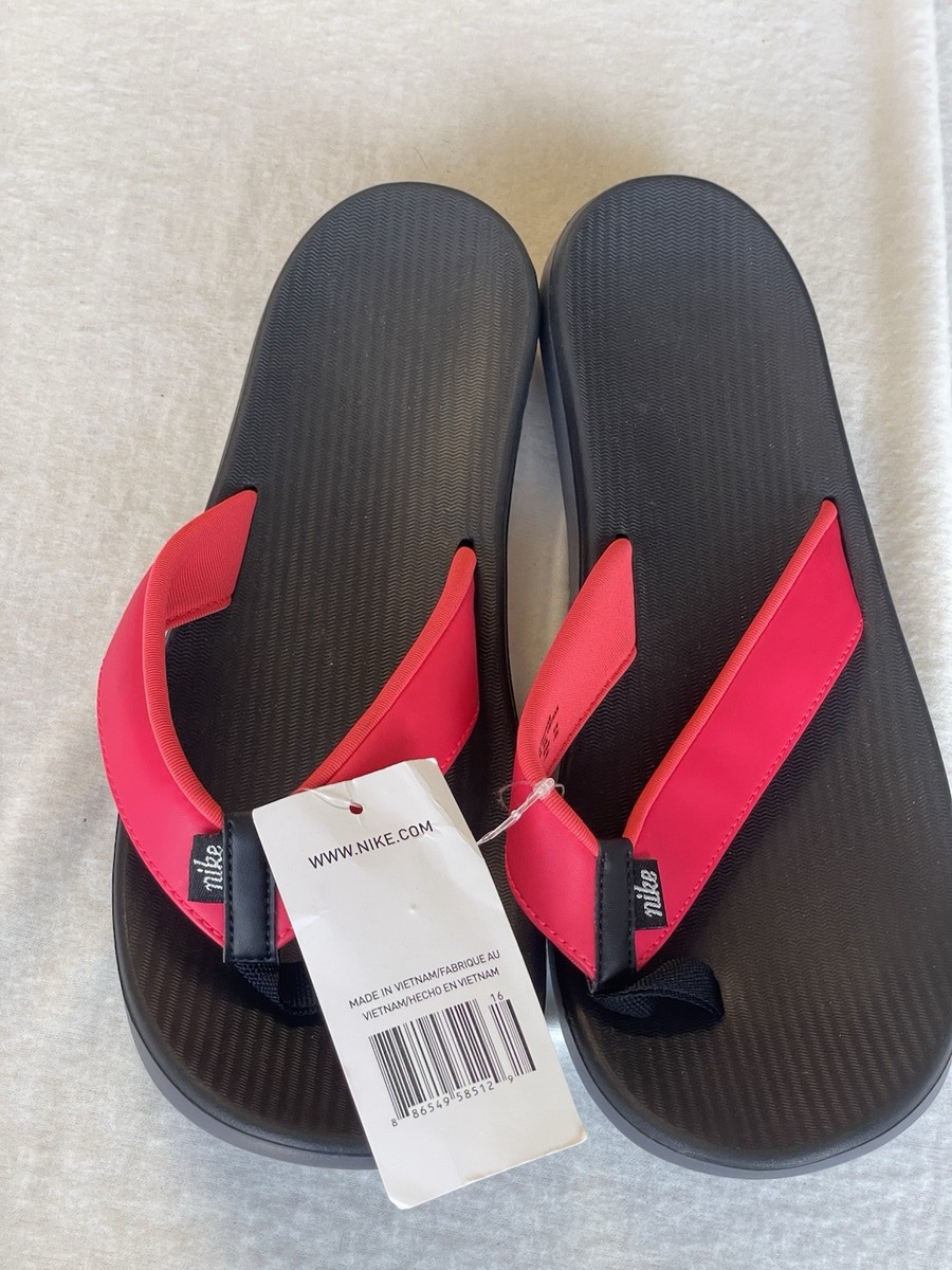 Nike Pink Black White Women's Bella Kai Thong/Flip Flop Sandals Size 11 New