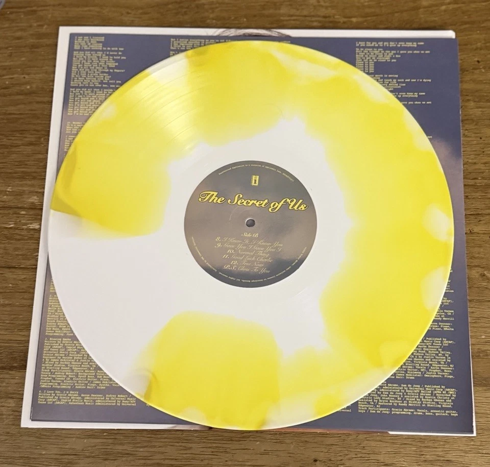 Gracie Abrams Secret of Us Blood Records Yellow & White Taylor Swift Numbered - Image 4 of 4