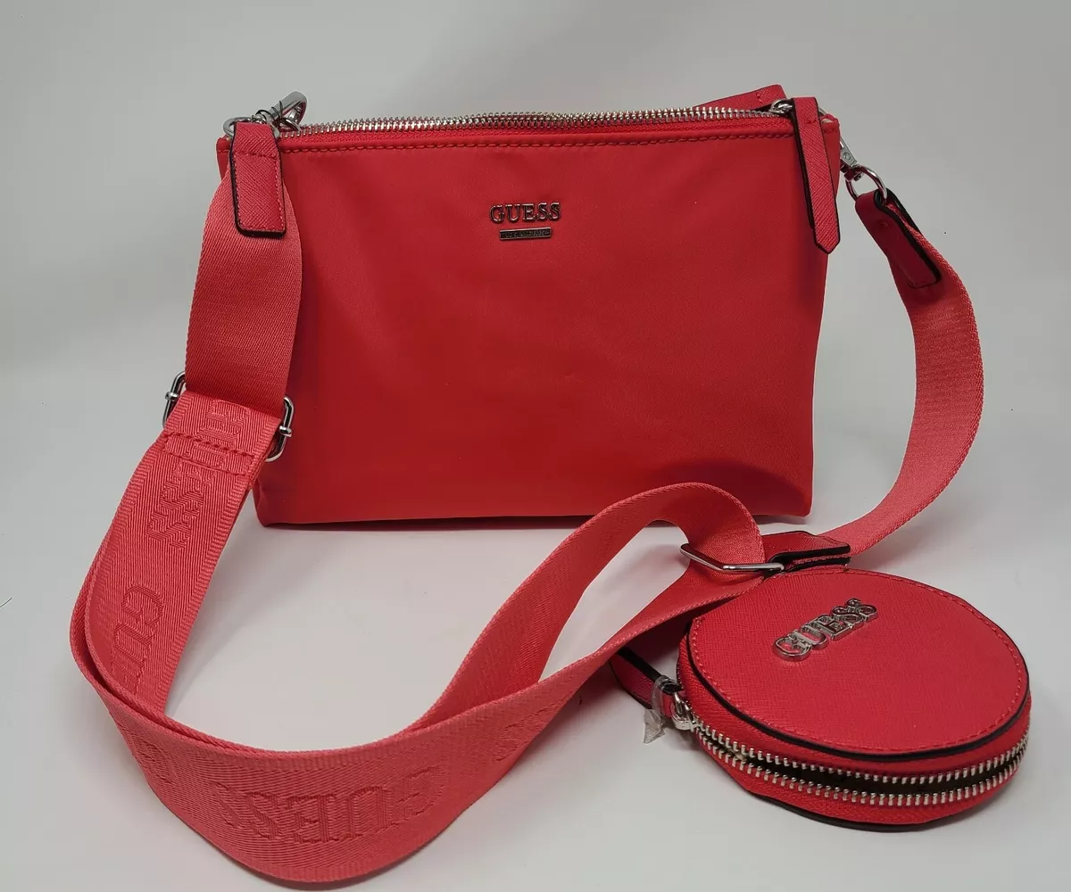 Guess handbag crossbody with coin purse coral