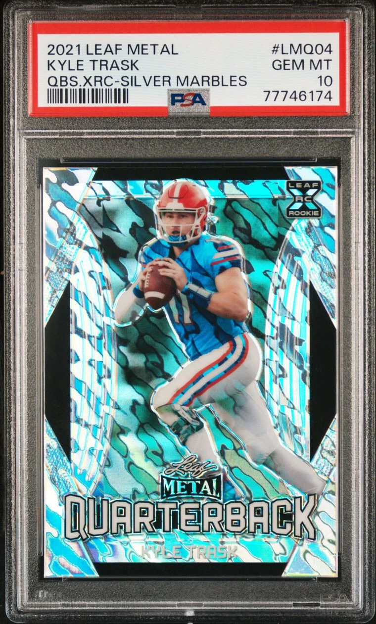 Kyle Trask Leaf Metal Quarterbacks Xrc #LMQ04 Silver Marbles