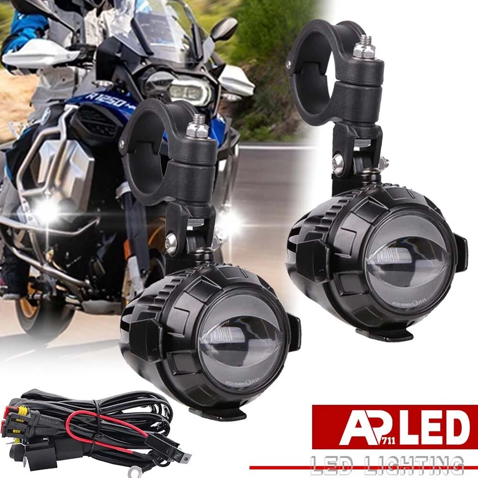 Motorcycle LED headlight fog light for BMW R1250GS, F800GS F650GS R1200 - Image 2 of 4