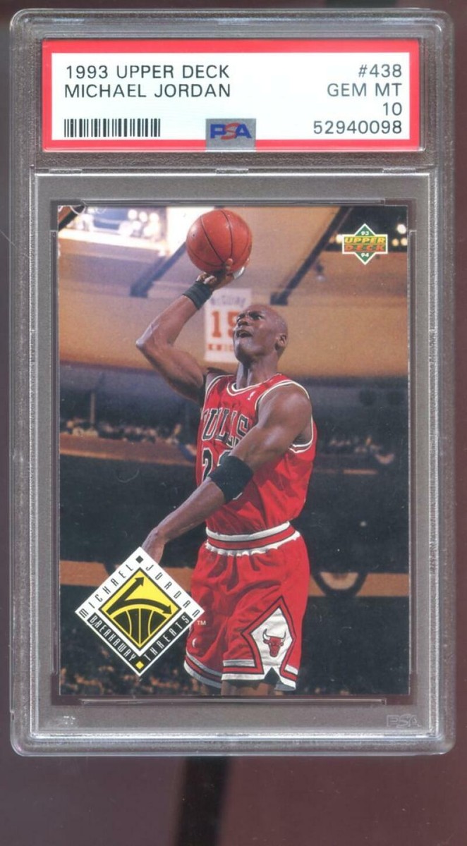 美品　マイケルジョーダントレーディングカード　1993/94 アッパーデック 1993-94 Upper Deck #438 Michael Jordan PSA 10 Graded Card