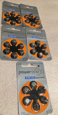 PowerOne P13 High Level Hearing Aid Battery - Lot Of 27 Batteries Cells exp 2024