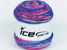 3-Skein/Cake Lot Silk Bamboo Yarn Superfine 3x100g/420m Lilac Fuchsia Black