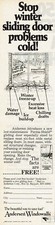 1979 Vintage Print Ad Andersen Windowalls Stop winter sliding door problems cold