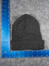 Beanie Toque Youth Boys One Size Gray Knit 100 Acrylic Winter Ski Skater