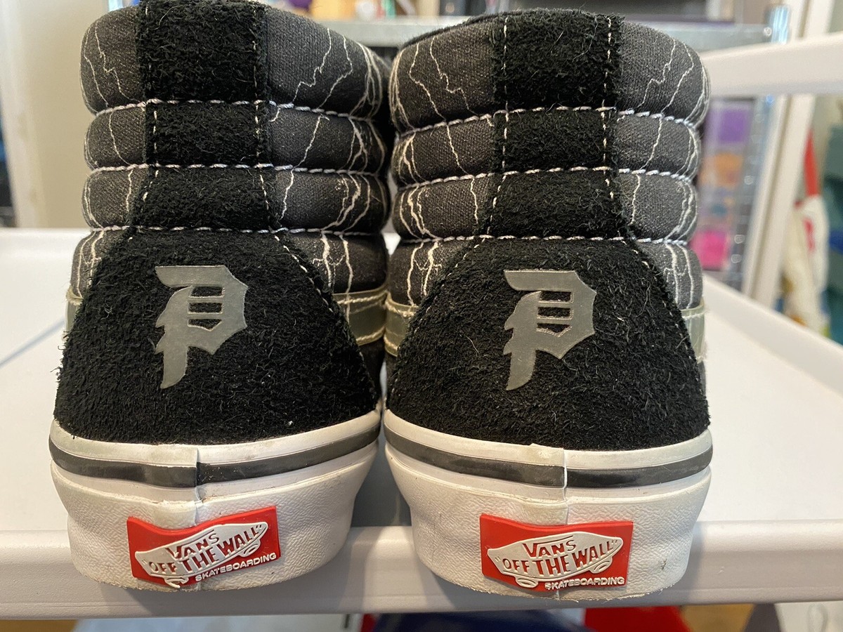 Vans x Primitive Skate Sk8-Hi Black Skate Shoes M6/W7.5  display picture 1