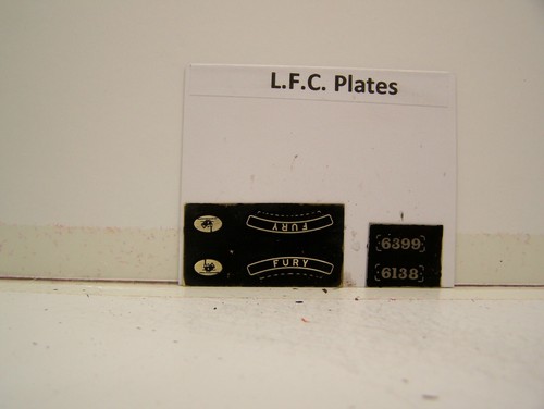 LFC LMS/BR Fury 6138/6399 Namens- & Nummernschilder | Zustand: New