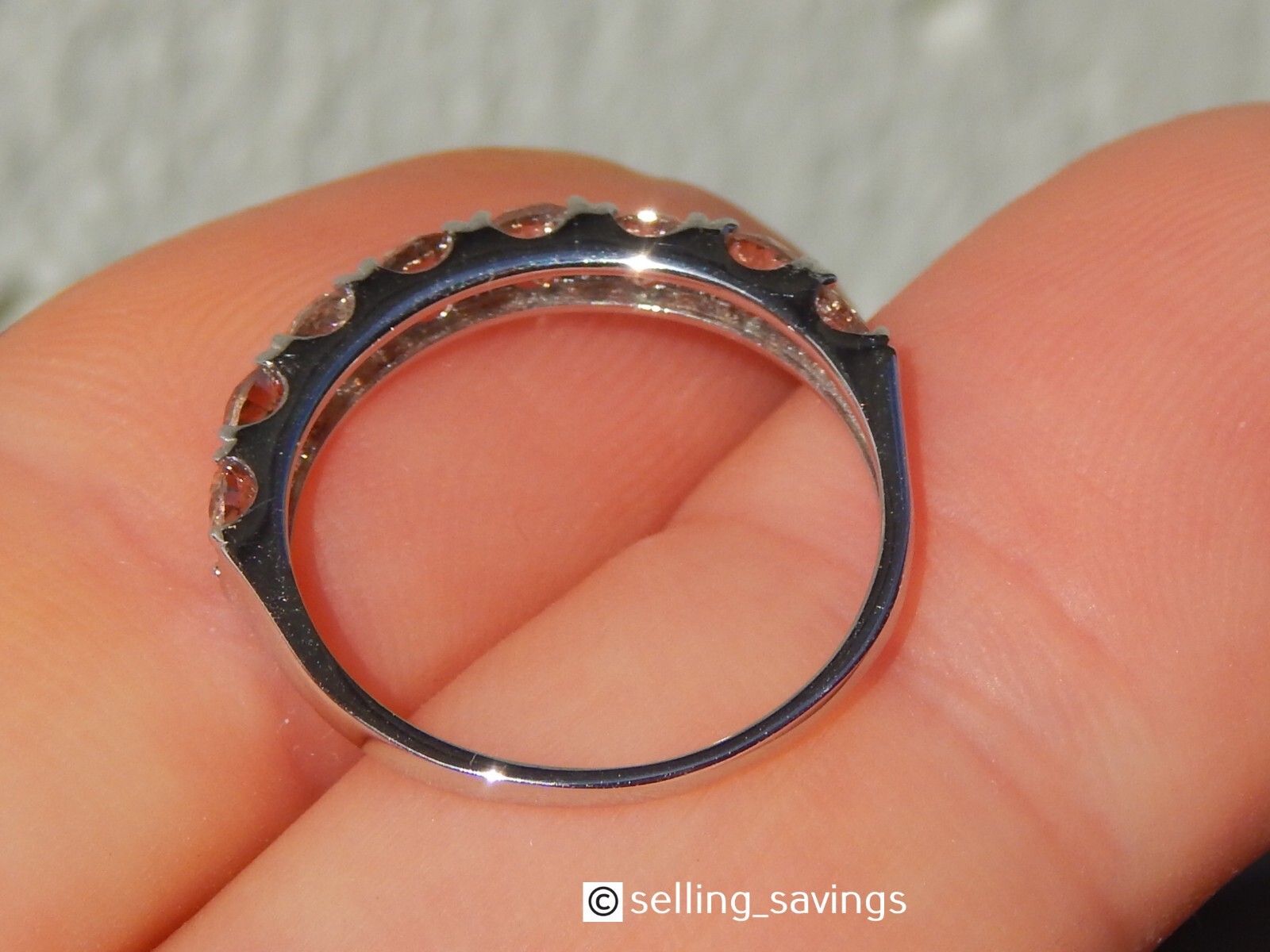 18K WHITE GOLD 1.00 TCW CHOCOLATE DIAMOND HALF ETERNITY STACKING BAND