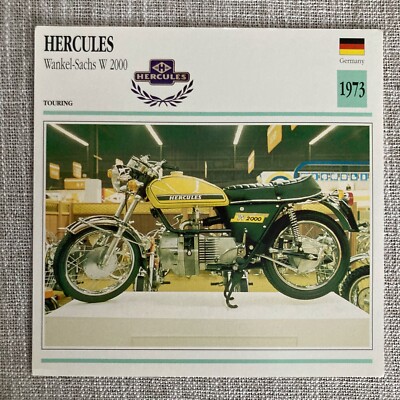 Hercules Wankel Sachs W 200 Touring 1973 Germany Edito Atlas Motorcycle Card