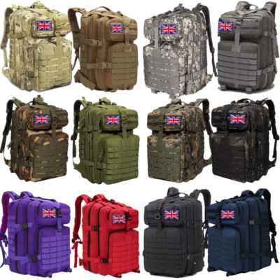 50L Taktischer Rucksack Wasserdicht 12 Farben Große Kapazität Herren Armee Inferno