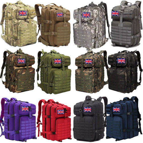 50L Tactical Backpack Inferno® Waterproof MOLLE Large Rucksack Hiking Camping