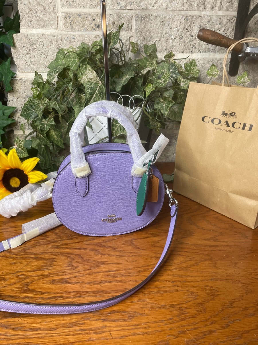 NWT COACH BLUEBERRY CROSSBODY BAG CR253 CROSSGRAIN LEATHER PURSE