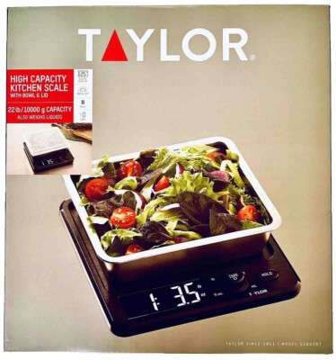 Kitchen Scale with Storage Container and Lid, 22-Lb. Capacity New in Box!
