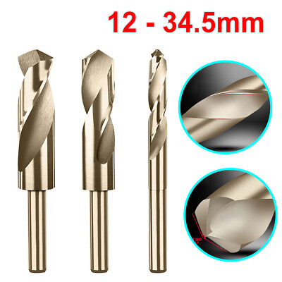 HSS-Co 6542 Twist Drill Bits 1/2 Shank Dia.Hardplate Wood Metal Steel Cutting