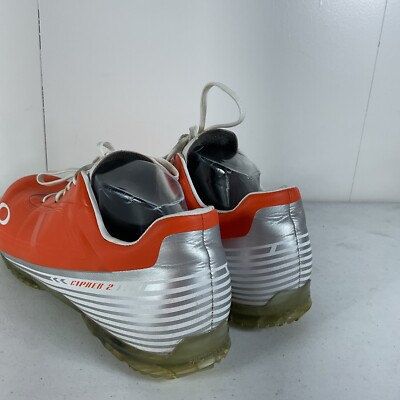Oakley CIPHER 2 ゴルフシューズ US 9.5 Oakley Mens Cipher 2 Orange Sneaker Lace-Up Low Top Nanospike Golf
