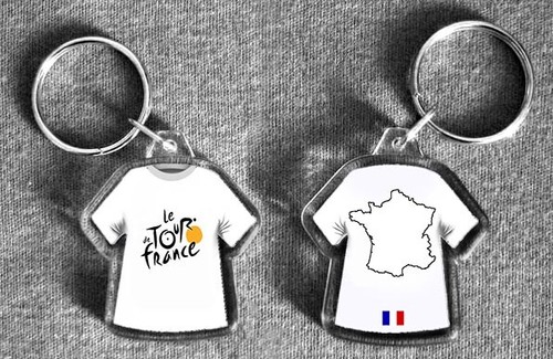 Tour de France t-shirt/jersey keyring Yellow, Polka Dot, Green, White - Picture 18 of 25