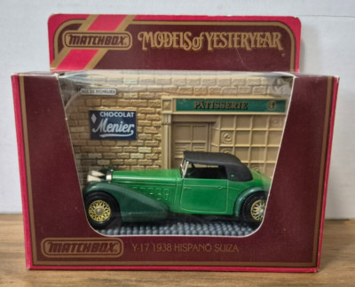 Y 17 1938 Hispano Suiza Models of Yesteryear Matchbox in J Box Diorama