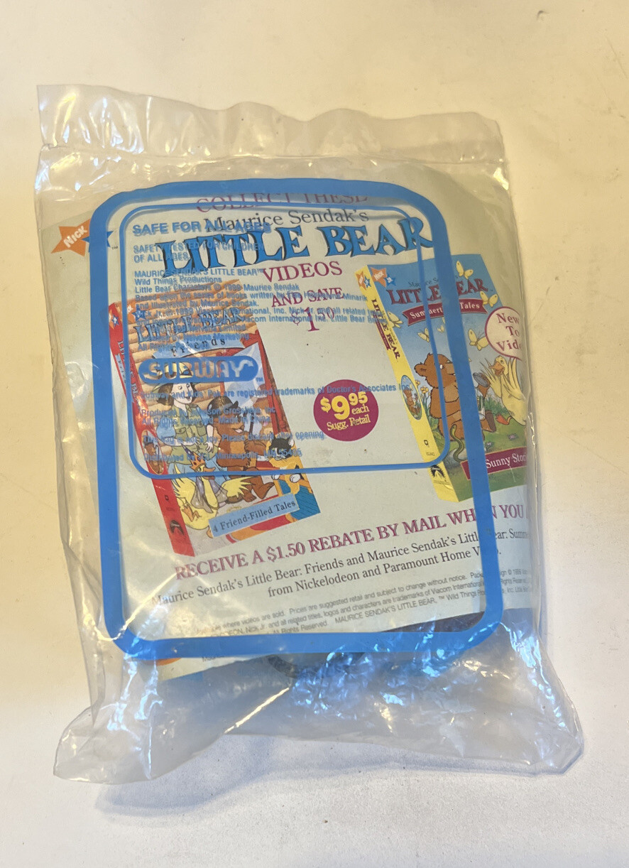 Subway Kids Meal Nick Jr Detective Little Bear 1999 NEW Maurice Sendak