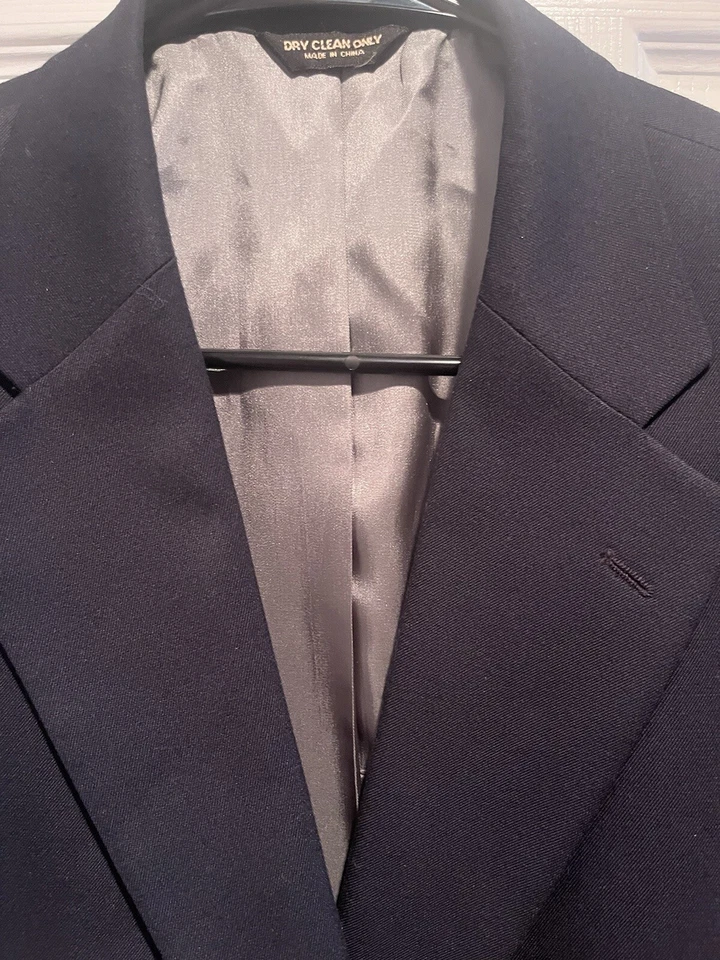 Винтажный Norm Thompson темно-синий костюм куртка - Изображение 4 из 4