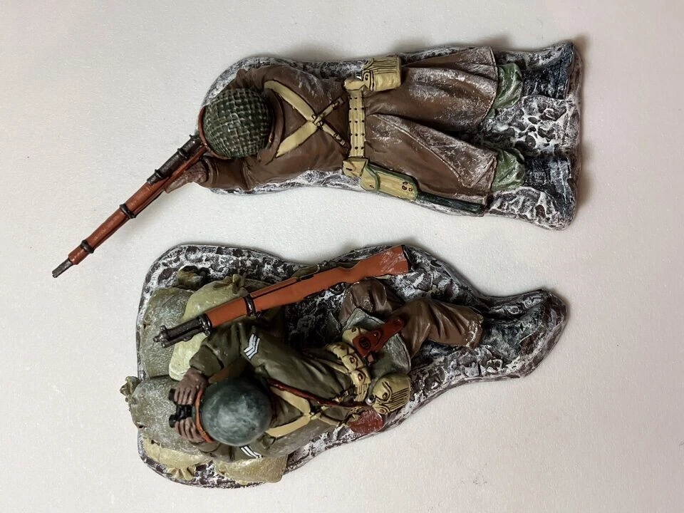 King & Country 54mm Segunda Guerra Mundial Juego de francotirador americano en el bulto 2 figuras BBA023 bba23 Foto 3 de 4