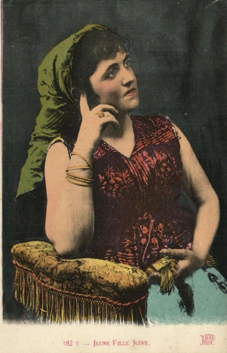 Carte Postale Ancienne Judaica – Jeune Fille Juive – Vintage (b25165)
