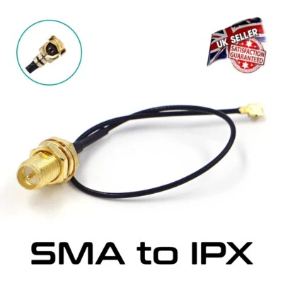 GENERIC SMA Female RP Plug - IPX U.FL UFL IPEX Pigtail RF Cable Antenna WiFi Mini *UK*