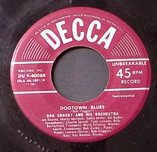 BOB CROSBY  DOGTOWN BLUES / SOUTH RAMPART STREET PARADE DECCA VINYL 45 49-214