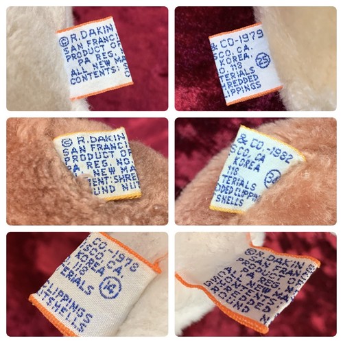 3 x Vintage Dakin Soft Toys 1970s/80s Squirrel & Nut, Koala, Zebra Collectable - Picture 6 of 6