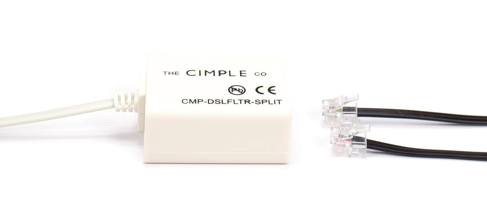 THE CIMPLE CO Modem Phone Filter, 1 Pack, DSL Splitter, 2 Wire, 1 Line, Removes 