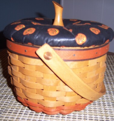 LONGABERGER Vintage 1996 Halloween Pumpkin Basket with Lid