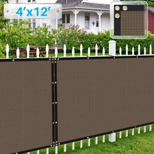 PATIO 3/4FTx12FT Brown Privacy Fence Windscreen Screen Mesh HDPE Netting Fabric