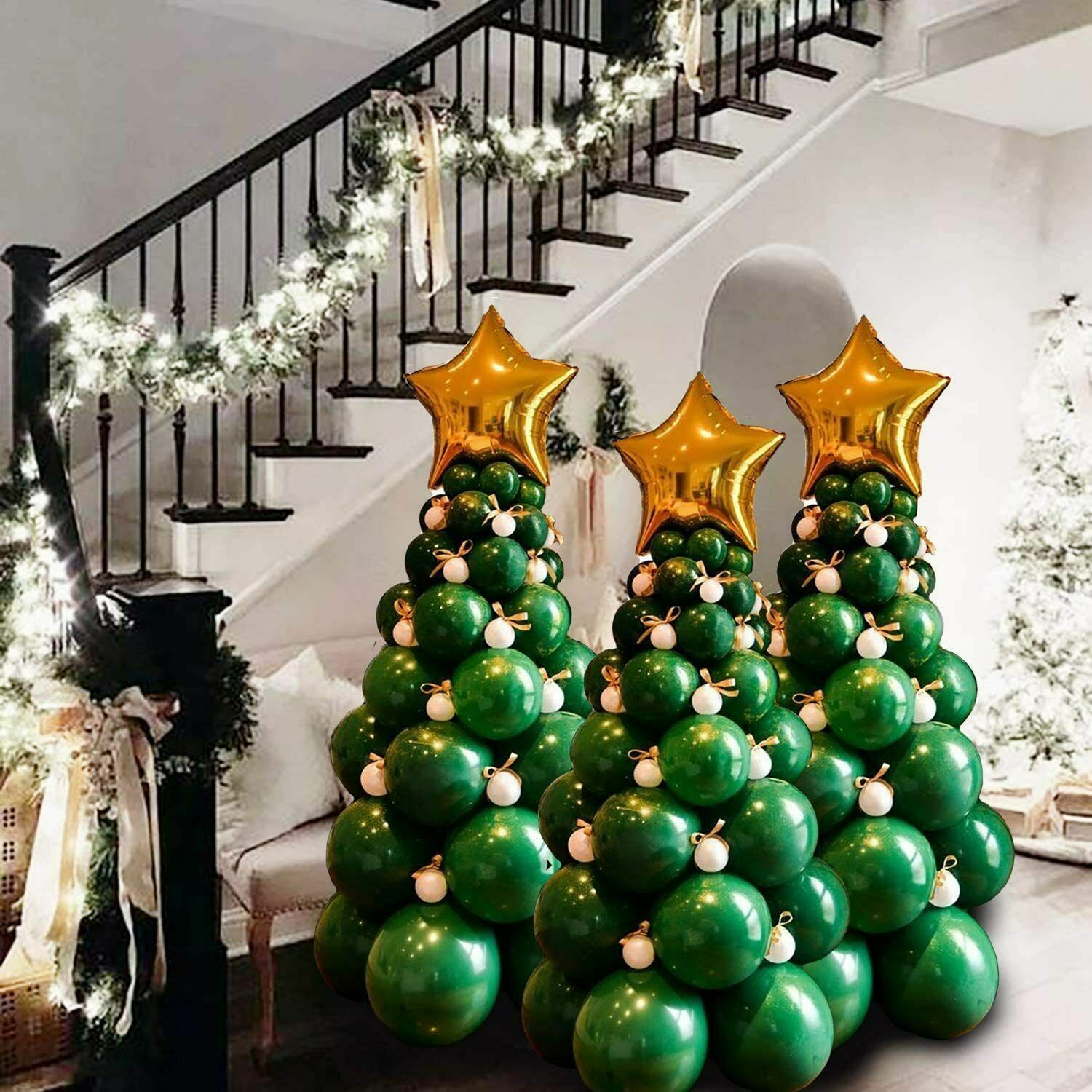 DIY Balloon Christmas Tree Cedar Party Home Office Decor ...