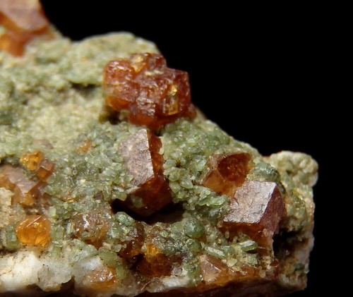 GARNET - GROSSULAR crystals & DIOPSIDE - NORWAY Nordland - Vefsn - Toven /pl254 - Picture 11 of 16