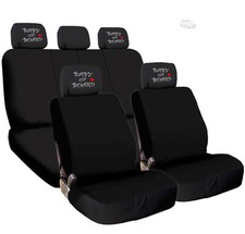 For Ford Seat Covers with Embroidered Headrest Covers Black Car Truck SUV