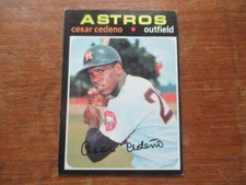 1971 TOPPS CESAR CEDENO #237 HOUSTON ASTROS ROOKIE CARD HIGHER GRADE NO CREASES!. rookie card picture