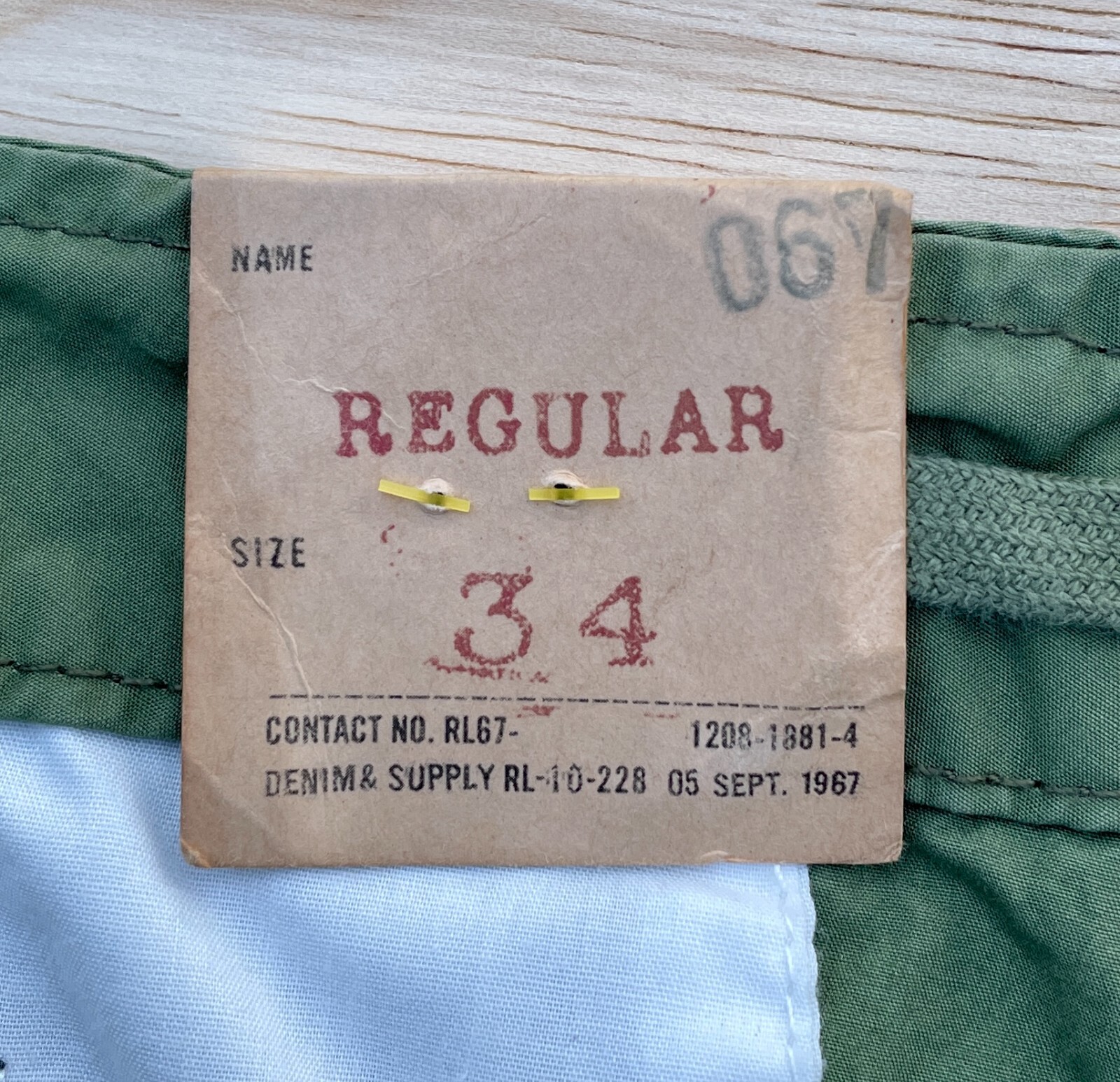 Denim & Supply by Ralph Lauren Army Green Solid Button Zip Cargo Shorts Mens 34 thumbnail 4