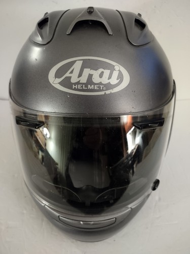 Arai Corsair V Motorcycle Racing Helmet Dark Silver Size Medium Has Scratches - Picture 11 of 19