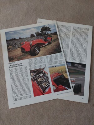 Caterham Seven 7 1700 Super Sprint Straßentest Motorsport Magazin Artikel 1985